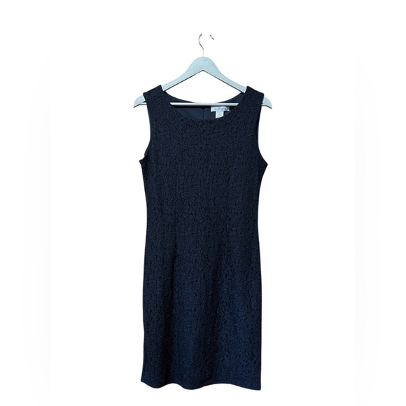 Liz Claiborne Navy Lace Sheath Dress – Size 6 - Picture 1 of 5
